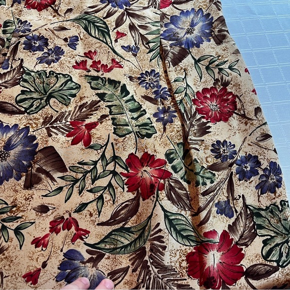 Vintage Maggy London 100% Silk Floral Cottagecore Dress Women's 12 Academia - Picture 8 of 11